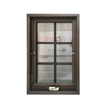 Fábrica profesional abatible ventana manivela ventanas negro